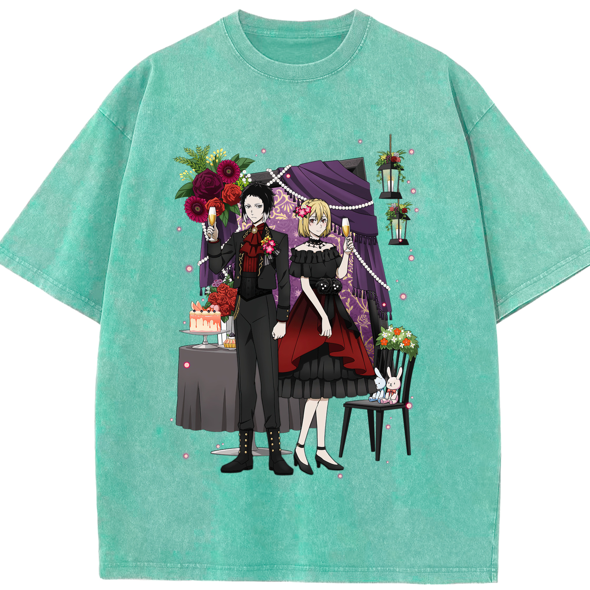 （画像用） 文豪ストレイドッグス Bungo Stray Dogs 綿100% ヴィンテージ風 半袖Tシャツ（フロントプリント）